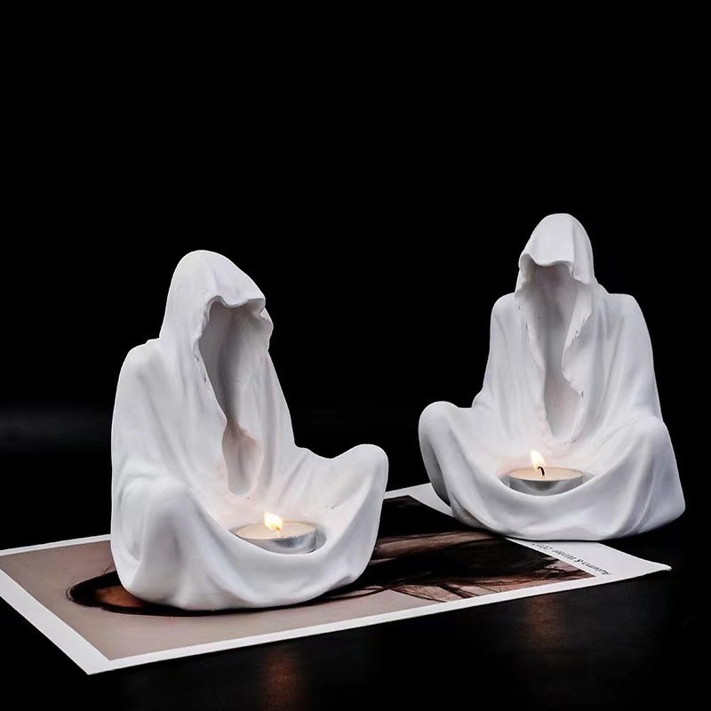 Blue Ghost Wizard Aromatherapy Candle Ornaments Candlestick
