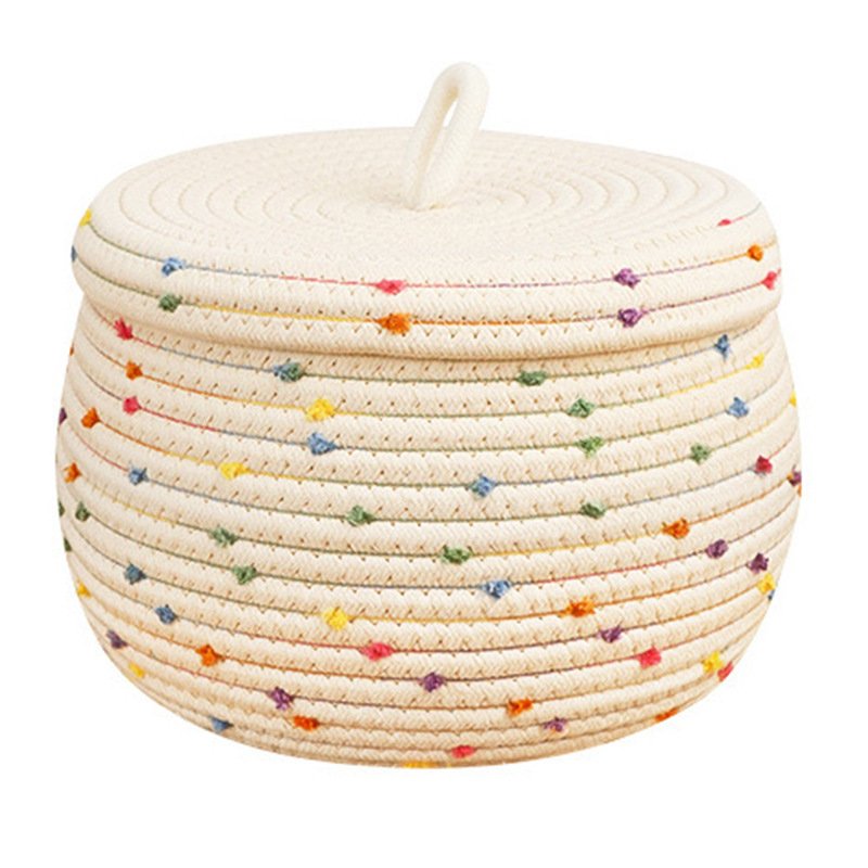 Cotton Thread Storage Basket Desktop Snack Toy With Lid Storage Basket
