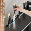 Kitchen Dining Table Cutter Clamp Chopsticks Salt Seasoning Jar Storage Rack