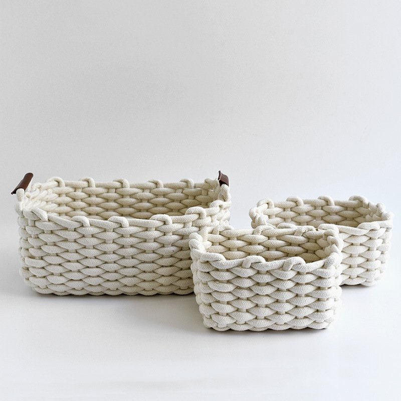 Cotton Cord Woven Storage Basket