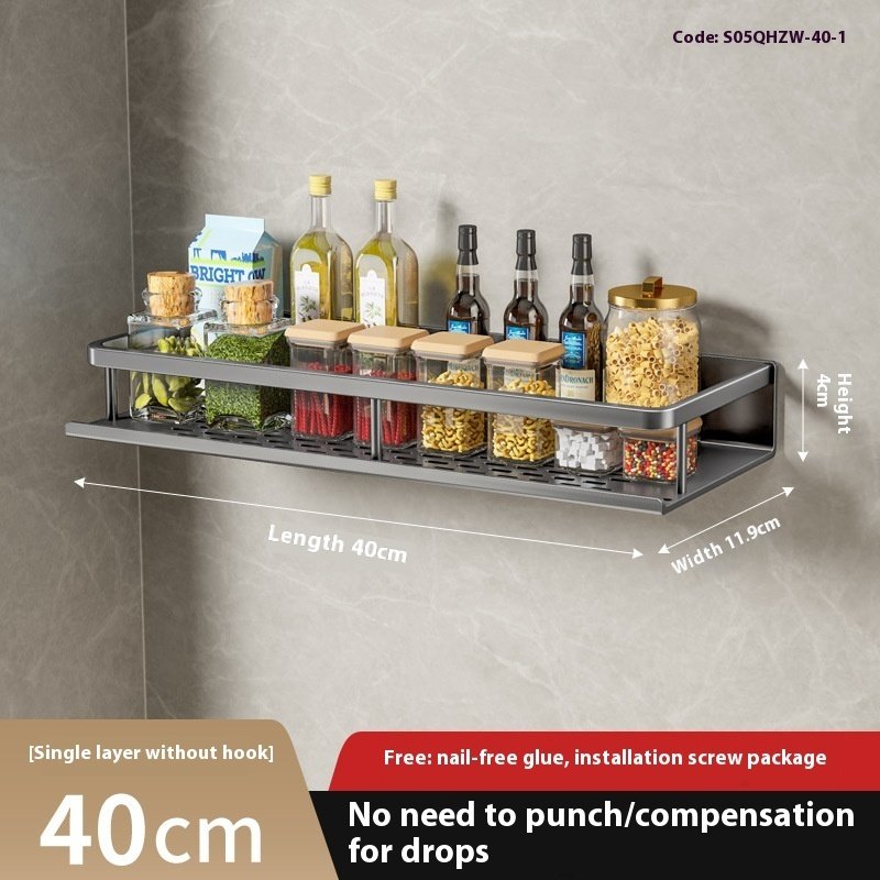 Kitchen Rack Seasoning Multifunctional Wall Mount Storage