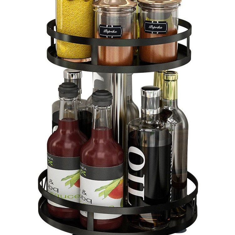 Kitchen Rotating Seasoning Without Perforation Seasoning Rack