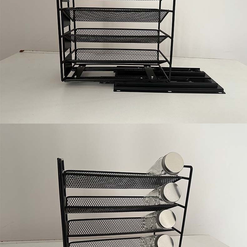 Kitchen Multi-layer Household Metal Pull-out Cabinet Storage Storage Rack Slide Seasoning Rack