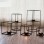 Geometric cube candlestick wrought iron