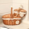 Wicker storage basket hand-woven