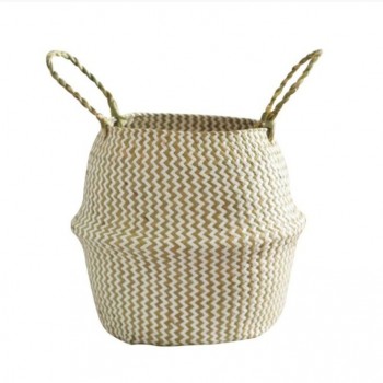 Living Room Flowerpot Dried Flower Basket Hand-Woven Basket Storage