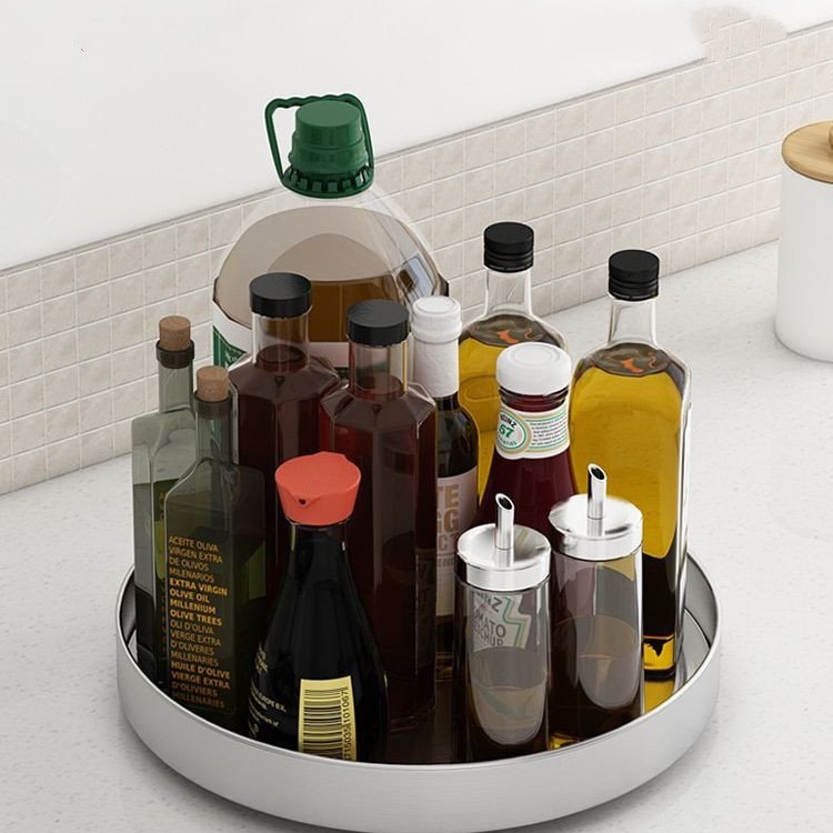 Seasoning Rack, Countertop, Rotatable Oil, Salt, Sauce And Vinegar Storage Products