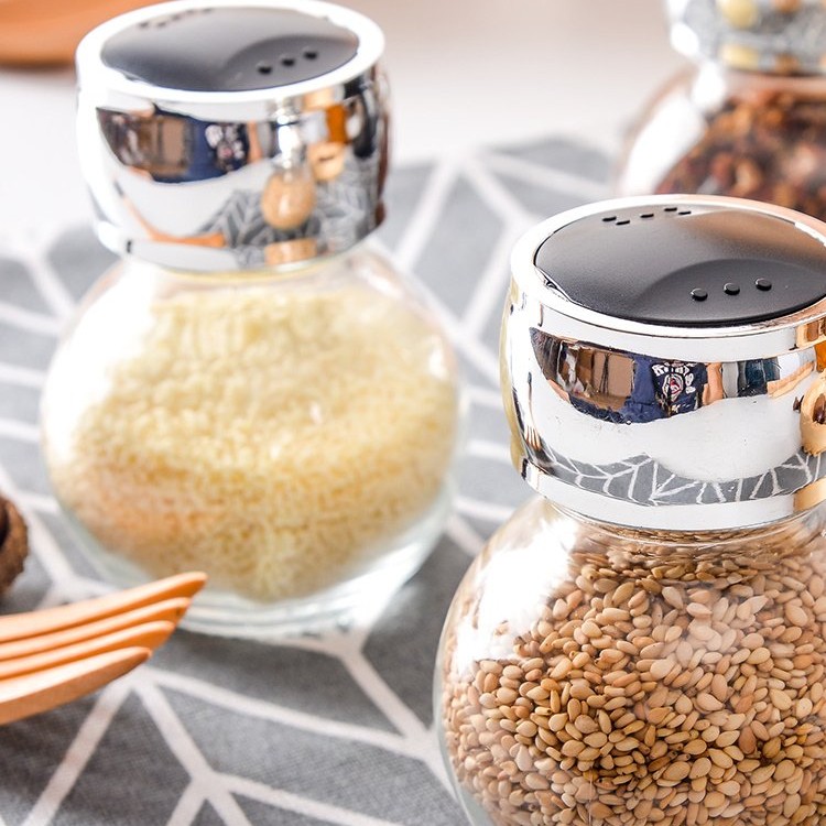Rotary Seasoning Storage Spice Bottle Rack Kitchen Salt and Pepper Cruet Condiment Set Containers for Spices