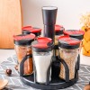 Rotary Seasoning Storage Spice Bottle Rack Kitchen Salt and Pepper Cruet Condiment Set Containers for Spices