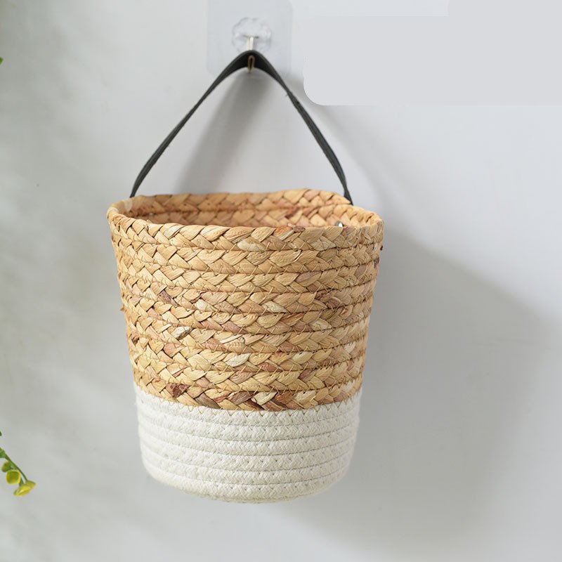 Seaweed Woven Storage Basket Wall Hanging Basket Storage Rack