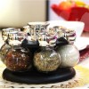 Rotary Seasoning Storage Spice Bottle Rack Kitchen Salt and Pepper Cruet Condiment Set Containers for Spices