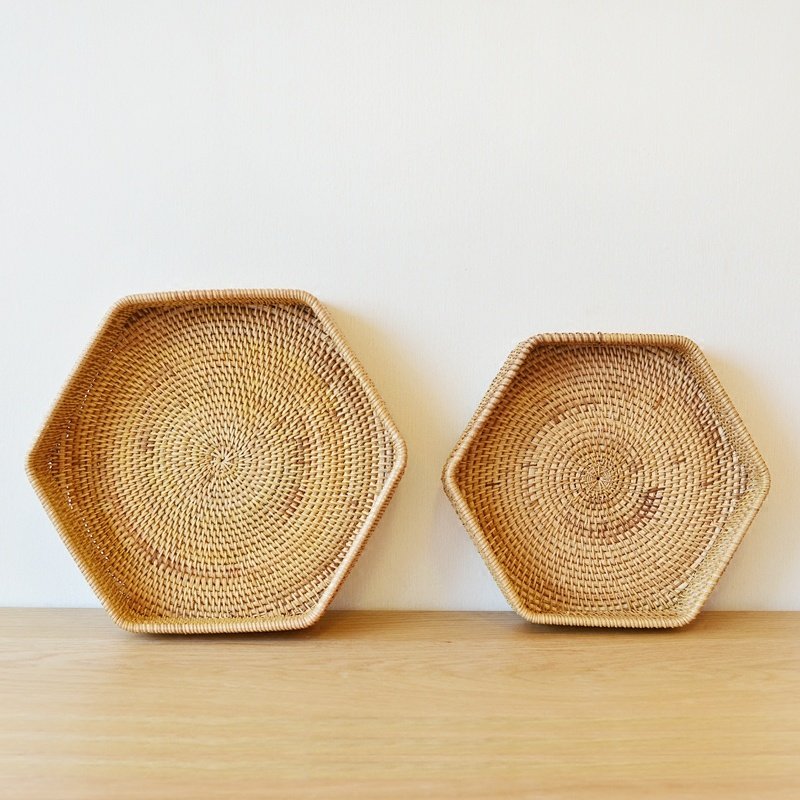 Rattan Straw Woven Hexagon Storage Basket Storage Box Box Fruit Basket