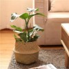 Natural sewed woven storage basket