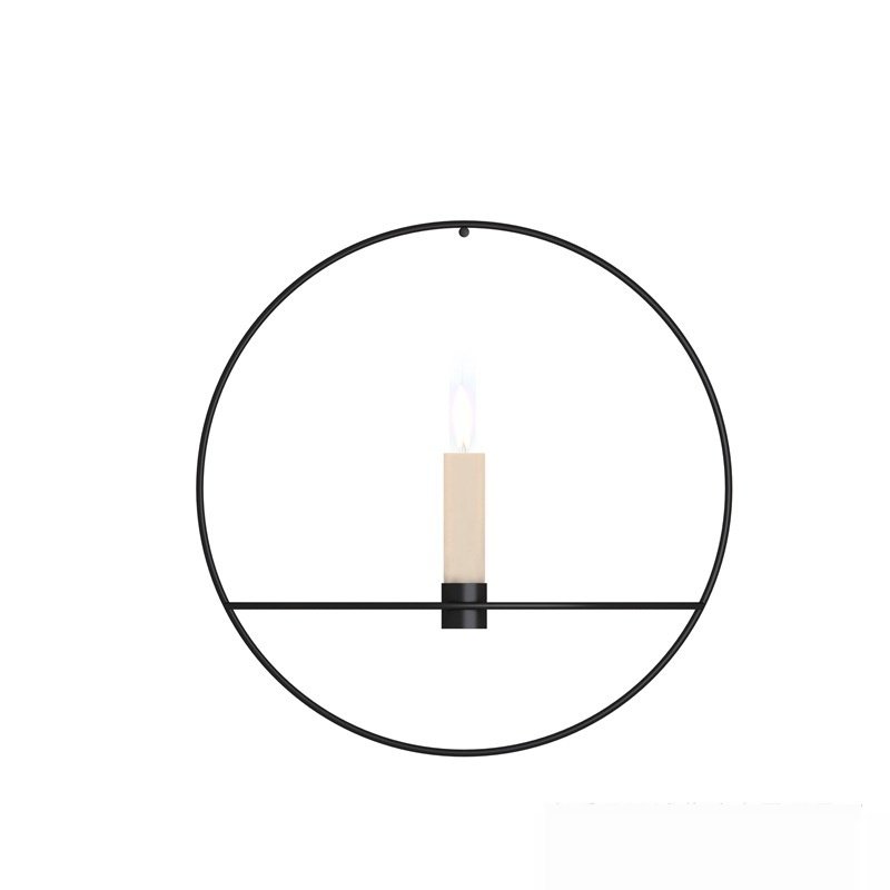 Black European Candlestick Cross-shaped Candlestick Shelf