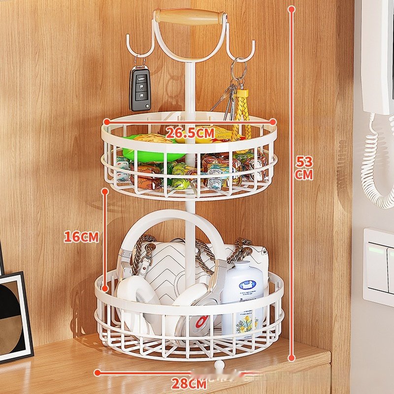 Kitchen Seasoning Storage Rack Bathroom Dual-tier And Detachable