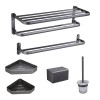 Gun-gray Space Aluminum Bathroom Hardware Bathroom Toilet Shelf