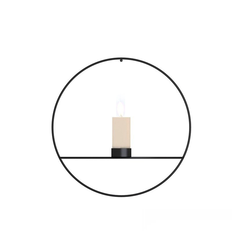 Black European Candlestick Cross-shaped Candlestick Shelf
