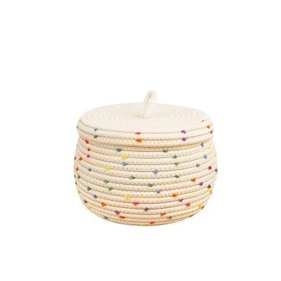 Cotton Thread Storage Basket Desktop Snack Toy With Lid Storage Basket