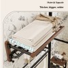 Walnut Wood Towel Rack Bathroom Shelf No Drilling Required