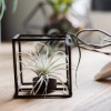 Geometric cube candlestick wrought iron