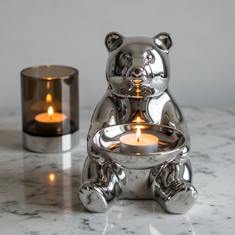 Silver Animal Candlestick Home Decorative Candlestick