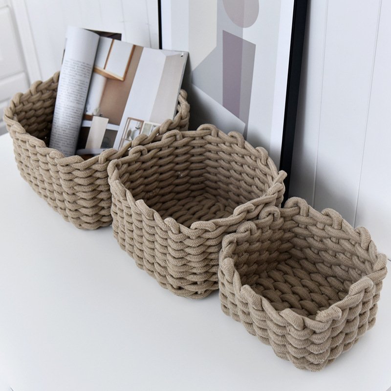 Cotton Cord Woven Storage Basket