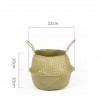 Natural sewed woven storage basket