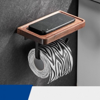 Solid Wood Collapsible Shelf Bathroom Set