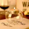 Creative Spherical Transparent Glass Candlestick