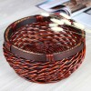 Circular rattan basket for storage