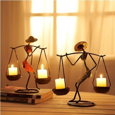 Wrought iron candlestick