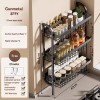 Kitchen Seasoning Rack With Narrow Edges On The Countertop