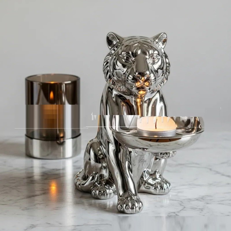 Silver Animal Candlestick Home Decorative Candlestick