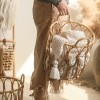 Rattan Storage Basket Woven Dirty Clothes Storage