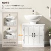 Bathroom Sink Cabinet, Pedestal Sink Cabinet with Adjustable Shelf, White