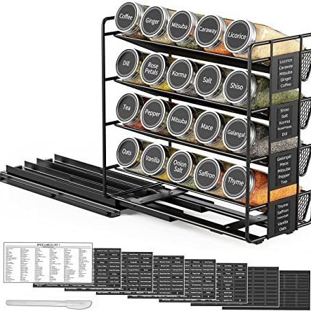 Kitchen Multi-layer Household Metal Pull-out Cabinet Storage Storage Rack Slide Seasoning Rack