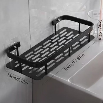 Square No-Drill Bathroom Shelf