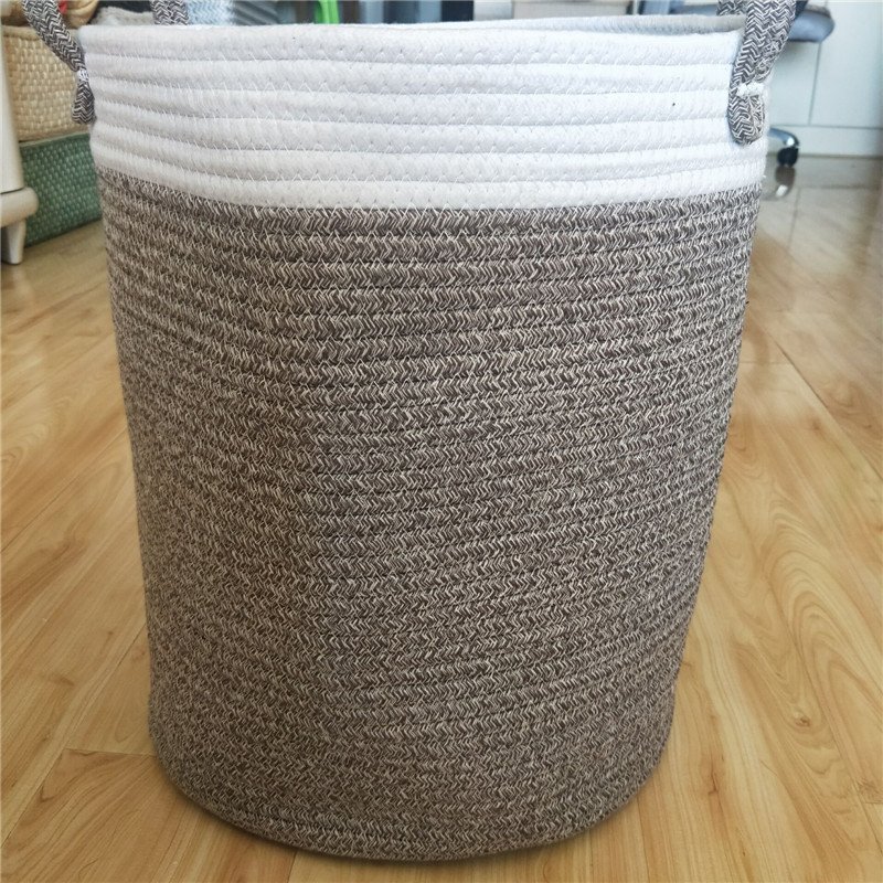 Cotton fabric woven storage basket