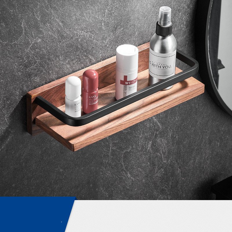 Solid Wood Collapsible Shelf Bathroom Set