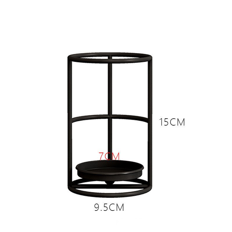 Hot Selling Simple Wrought Iron Candlestick Ring Candlestick Ornaments