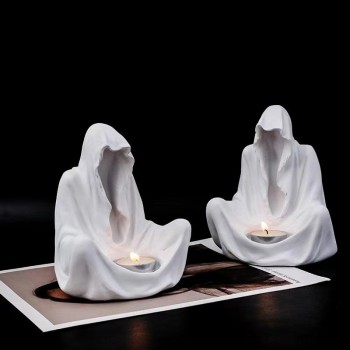Blue Ghost Wizard Aromatherapy Candle Ornaments Candlestick