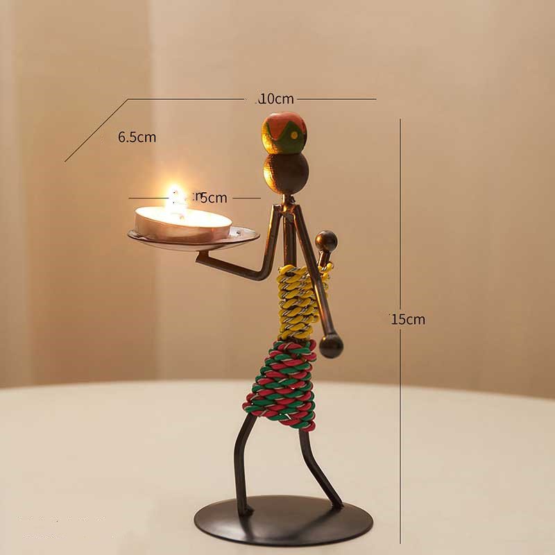 Creative Candle Holder Iron Home Decoration Kitchen Restaura