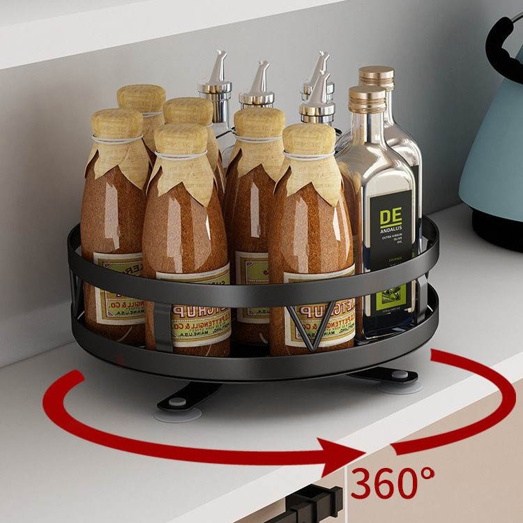 Rotatable kitchen seasoning rack