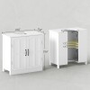 Bathroom Sink Cabinet, Pedestal Sink Cabinet with Adjustable Shelf, White
