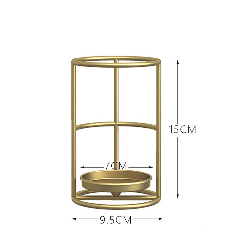 Hot Selling Simple Wrought Iron Candlestick Ring Candlestick Ornaments
