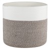 Cotton String Woven Laundry Basket Color Matching Household Storage Basket