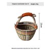Colorful Straw Woven Storage Basket Artificial Woven Desktop Storage Basket