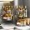 Stainless Steel Kitchen Seasoning Rack With Countertop