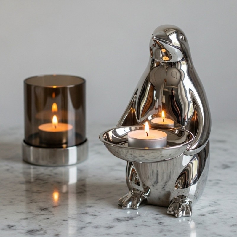 Silver Animal Candlestick Home Decorative Candlestick