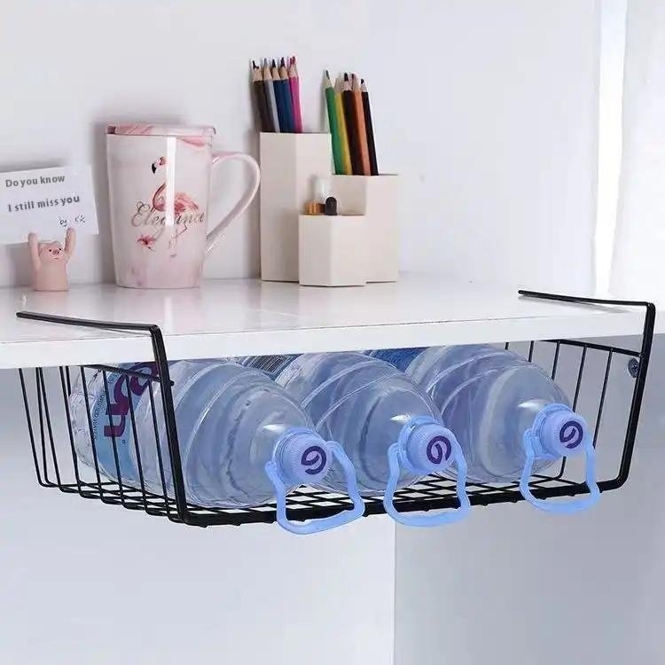 Hanging Partition Layered Seasoning Hanging Basket Cabinet Wall Cupboard Lower Hanging Rack